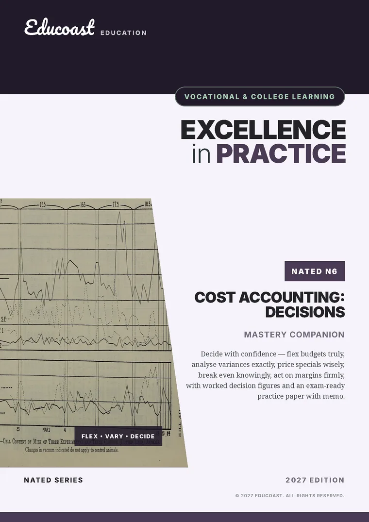 Cover of Cost and Management Accounting NATED N6 (2027)