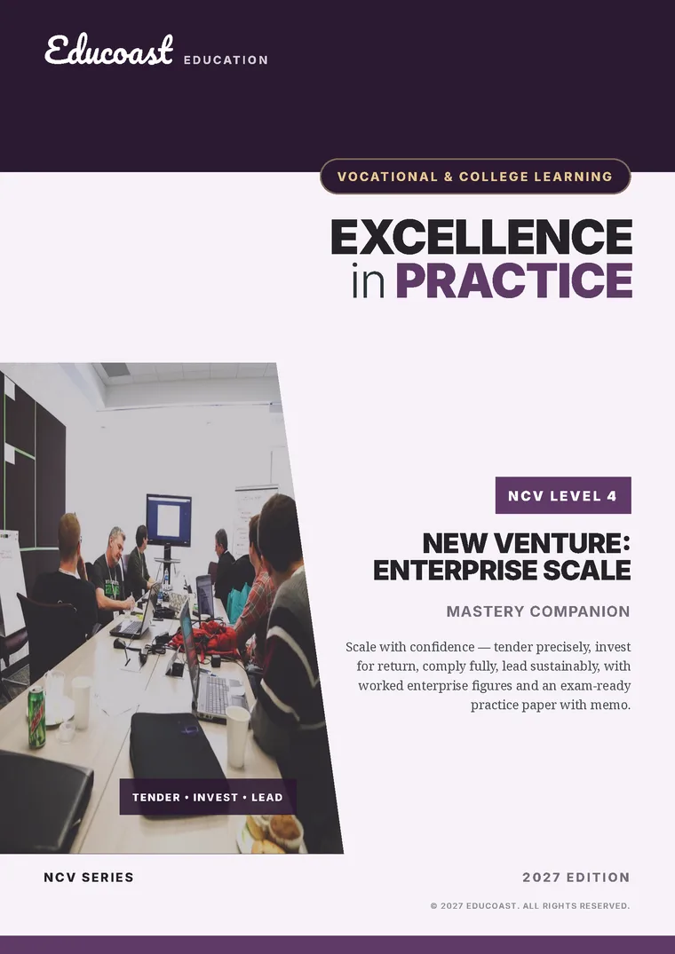 Cover of New Venture Creation NCV Level 4 (2027)